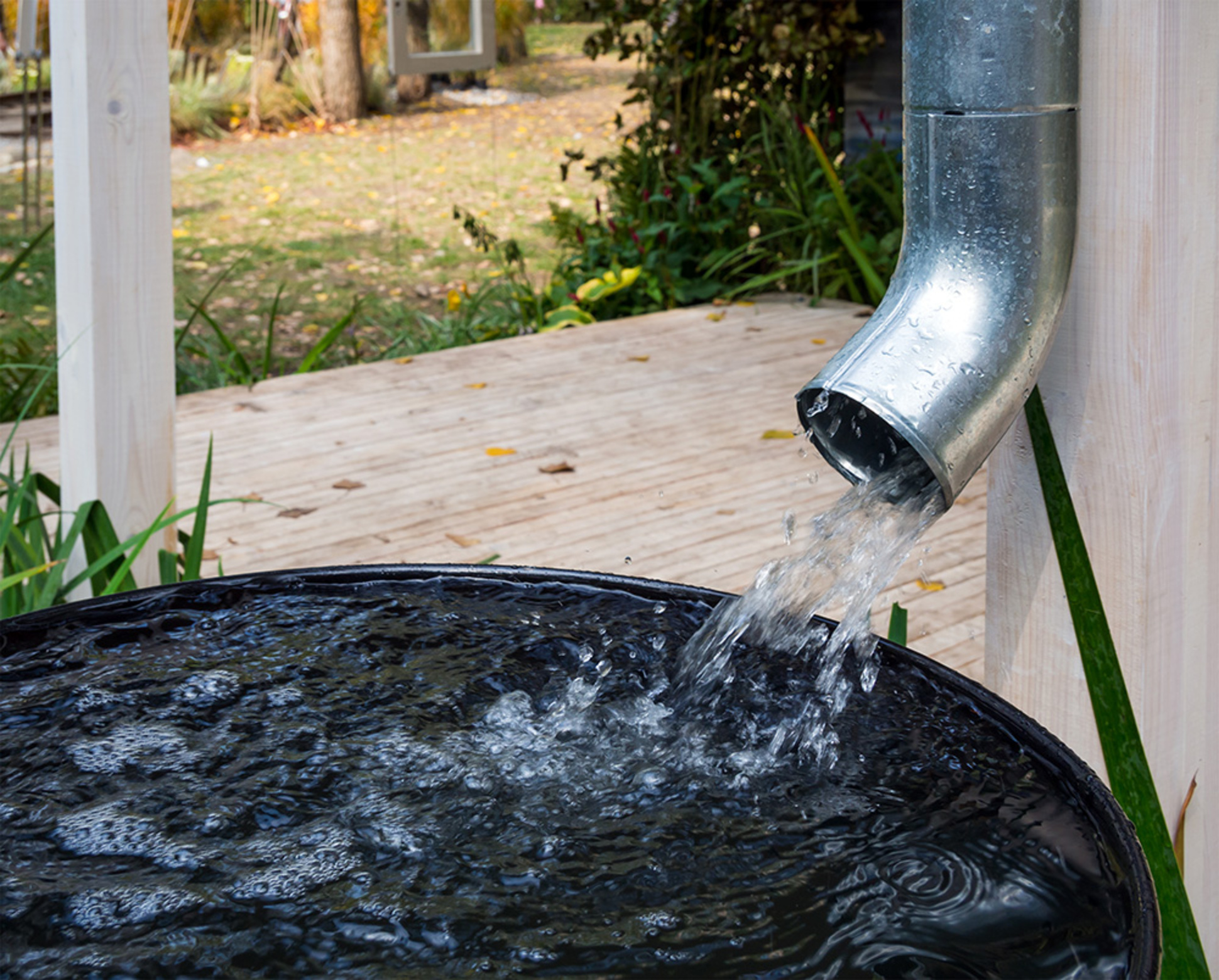 Regen­wasser­nutzung bei E-Works Nürnberg in Nürnberg